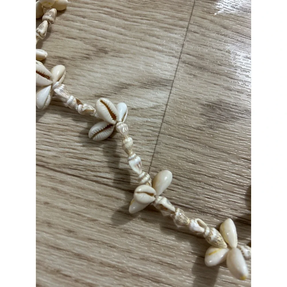 Cowrie Shell Beaded Necklace Handmade Beach Jewelry 36‎ Inches